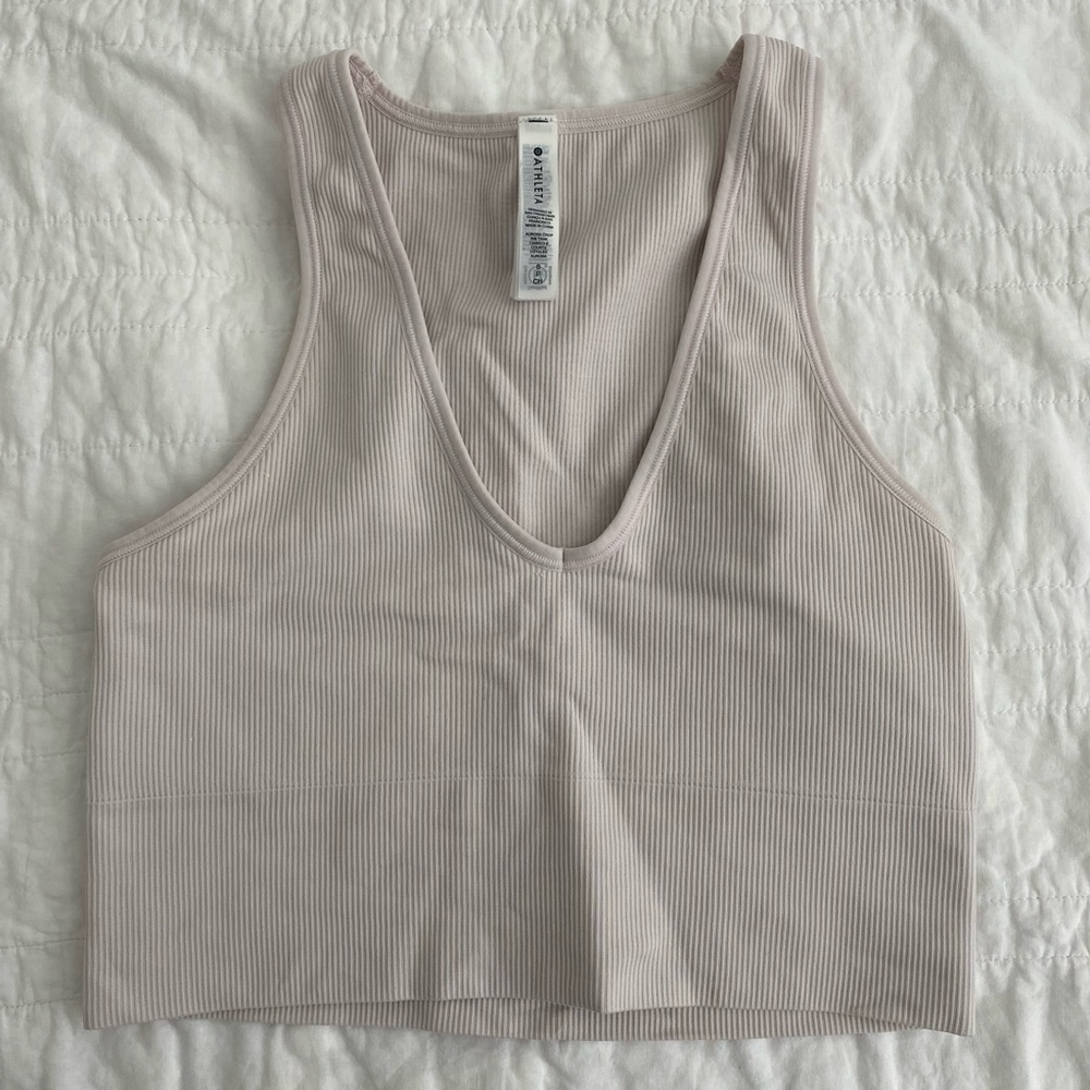 Athleta seamless ribbed crop top